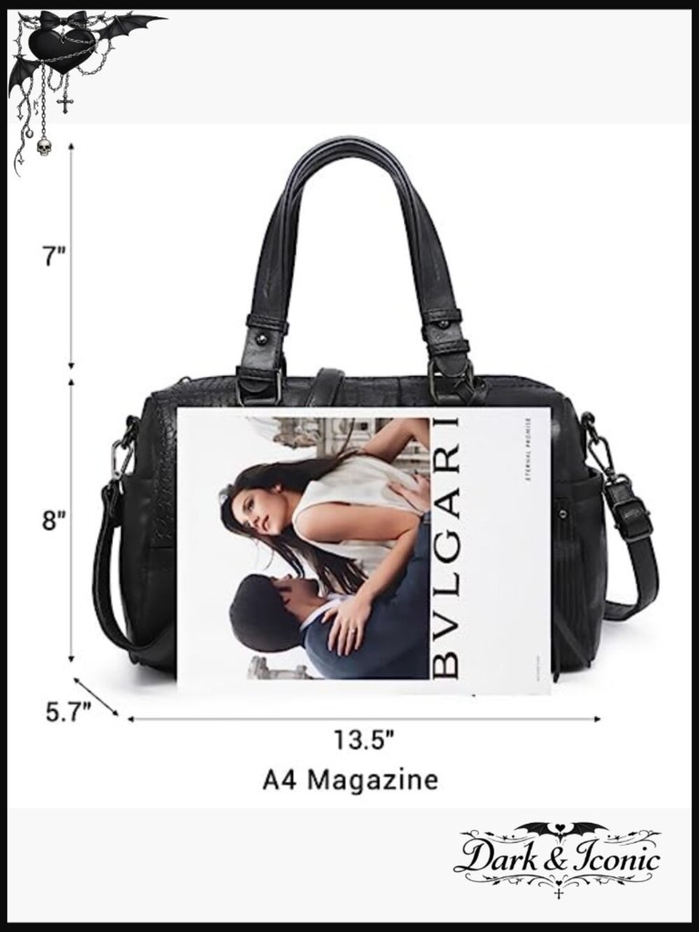 Large Soft Vegan Leather Hobo Satchel Tote Bag Crossbody Work Purse - Picture 4 of 7
